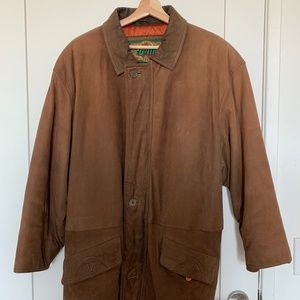 Vintage Brown Leather Coat